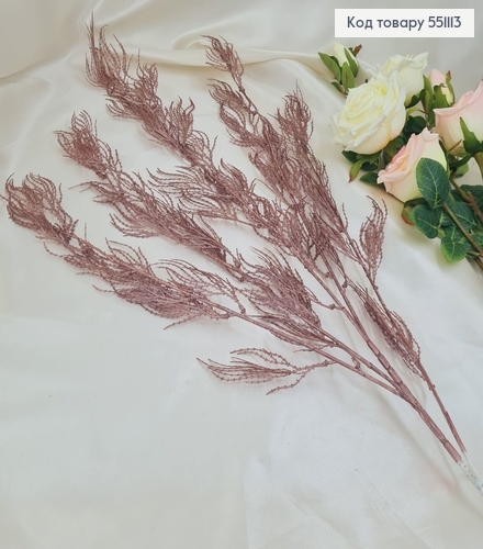 Искусственная ветвь красное кофе  пластиковая на металлическом стержне 110 см. 551113 фото 1