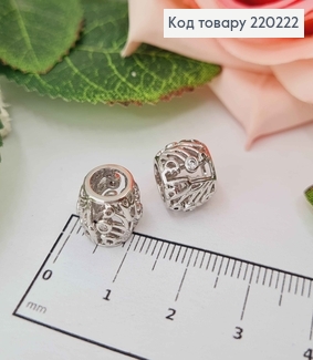 Кулон родований, Шарм з вензельочками діам. серед. 0,8см, висота. 1см, Xuping 18K 220222 фото