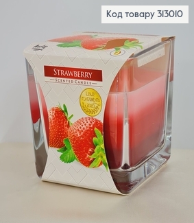 Аромасвічка стакан STRAWBERRY 170 г/32год., snk 80-73  BISPOL  313010 фото