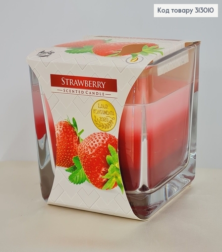 Аромасвечи стакан STRAWBERRY 170 г/32год., snk 80-73  BISPOL  313010 фото 1