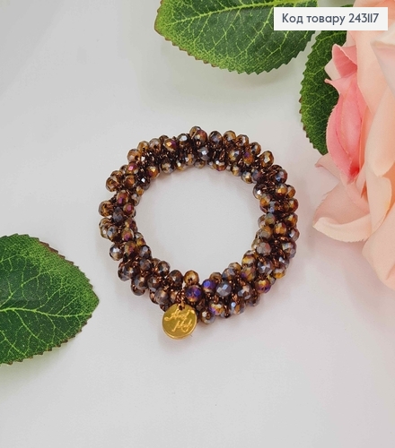 Резинка 5,5см с Бронзовым стеклярусом 243117 фото 1