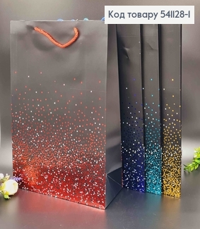 Пакет бумажный, "Дождик из блесток", 30*12*41,5см цвета в ассорт. 541128-1 фото