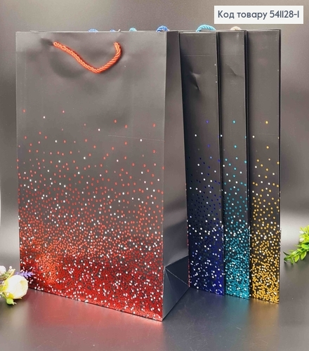 Пакет бумажный, "Дождик из блесток", 30*12*41,5см цвета в ассорт. 541128-1 фото 1