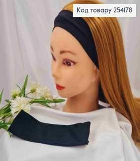 Повязка однотонная, размер 20*5см, Черного цвета 254178 фото
