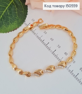 Браслет Оригинальный с камнями, 18+ 2 см Xuping 18K 150559 фото