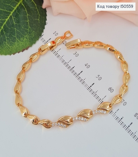 Браслет Оригинальный с камнями, 18+ 2 см Xuping 18K 150559 фото 1