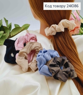 Резинка жатка органза з блиском, 9см, кольори в асорт. 241086 фото