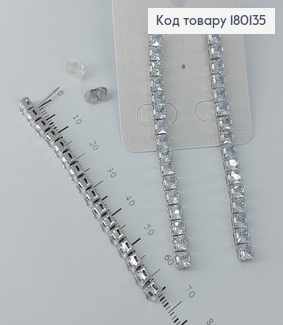 Серьги гвоздики с камнями медицинское золото Xuping 180135 фото