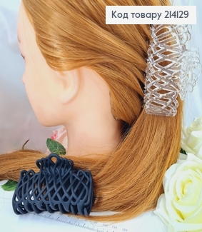 Краб пластик Сітка матовий чорний/"скляний", 8см в асорт. 214129 фото