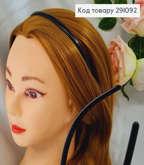 Обруч пластик простой черный Глянец 291092 фото