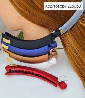 Заколка банан каучук 12см в ассорт. 223059 фото