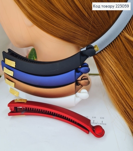 Заколка банан каучук 12см в асорт. 223059 фото 1