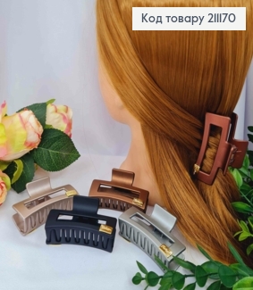 Краб пластик матовый ПРЯМОУГОЛЬНЫЙ, 7см, цвета пастельные в ассортименте. 211170 фото