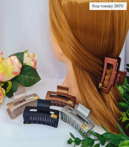 Краб пластик матовый ПРЯМОУГОЛЬНЫЙ, 7см, цвета пастельные в ассортименте. 211170 фото 1