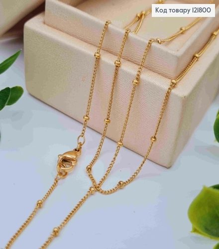 Цепочка Панцирное плетение с шариками, ширина 2мм, длина 45см, Xuping 18К 121800 фото 1