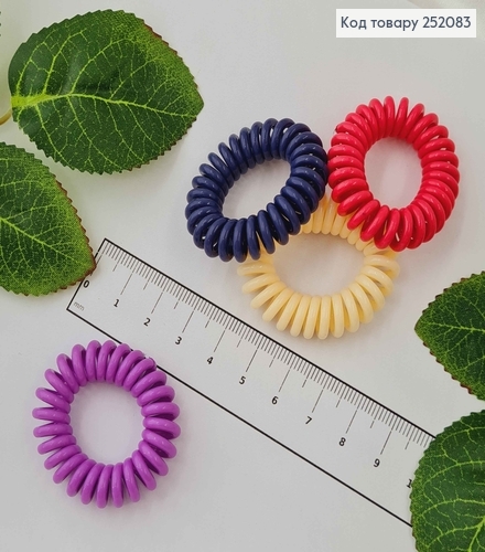 Резинка пружинка матова 3,5см, кольори в асортименті 252083 фото 2