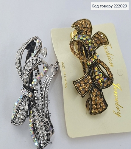 Заколка автомат металл Бантик 222029 фото 1