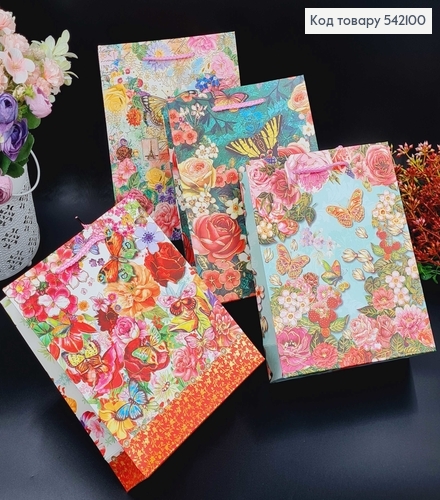Пакет паперовий "Літній Сад", 18х23х8см, в асорт. 542100 фото 1