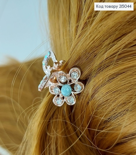 Краб металл золото с цветными цветочками в асс. 2 см 215044 фото 2