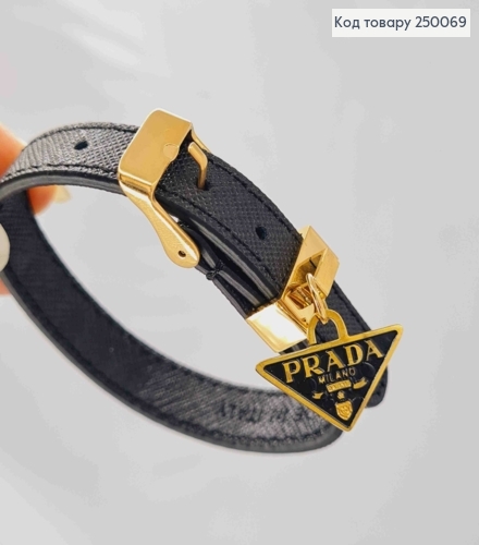 Браслет Эко Кожа, PRADA milano, 21см, лимонного цвета, сталь Stainless Steel 250069 фото 2