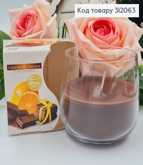 Аромасвічка стакан BISPOL Шоколад-Апельсин 130 г/ 24 годин 71-340 312063 фото