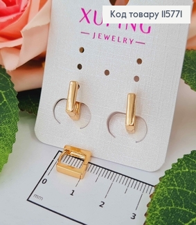 Серьги "Квадрат", 1см Xuping 18K 115771 фото