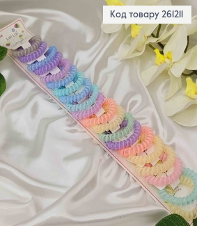 Резинки -пружинки (20шт) пастельна Зебра в асорт.на індивідуальних планшетках по 2. 261211 фото