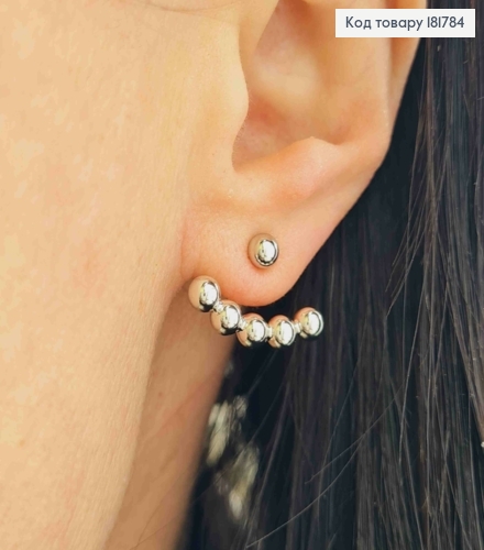 Сережки родовані гвіздки "Якір", 1,5см, Xuping 181784 фото 1