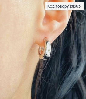 Сережки родовані, кільця 1,2см, дуті, шир.4мм, Xuping  181365 фото