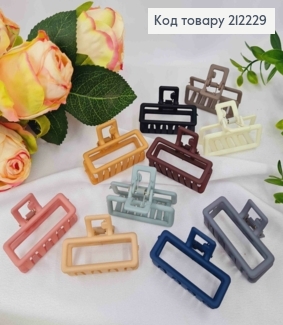 Краб пластик матовый прямоугольный, 5см, цвета в ассортименте. 212229 фото