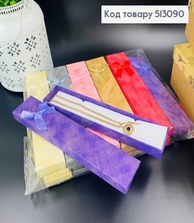 Коробка Ткана с бантиком однотоная, 20,5х2х4см, в ассорт. 513090 фото