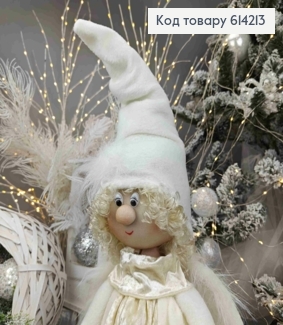 Девочка-Ангел в БЕЛОМ наряде, 73см, ручная работа, Украина 614213 фото