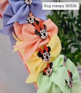 Набор резинок (20шт), БАНТИК+МИНИ МАУС, Яркие цвета, резинка 3см, бантик 6*7см 261326 фото