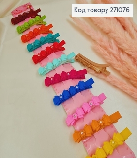 Заколка уточка детская Бантик  в асс. 12шт 271076 фото