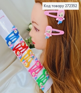 Заколка детская Тик-так Девчонка (12шт)в асор. 272352 фото