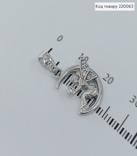 Кулон фея с камушком родированное  Xuping 220063 фото 1