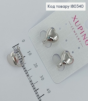 Серьги Сердце родированным   Xuping 180340 фото