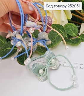 Резинка шнурок подвійна Бантик з бусинками та камінцями в асор. 252051 фото