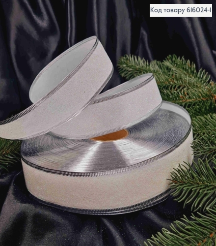 Лента Блеск БЕЛАЯ, ширина 4см, длина 100 ярдов (90м) 616024-1 фото 1