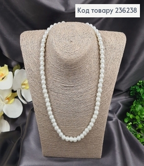 НАМИСТО Буси з перлинок 8мм Білі, 50см 236238 фото