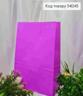 Пакет крафтовый, 26*32,5*12см, Сиреневый. 541245 фото