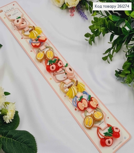 Набор детских резинок (20шт) ФРУКТИ в ассортименте, тонкие, диаметр 3,5см. 261274 фото 1