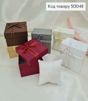 Коробка квадратная с бантиком   9* 9 * 6 см в асс. 513048 фото