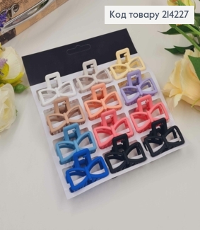 Краб пластик, Бантик, 4см, цвета в ассорт. 214227 фото