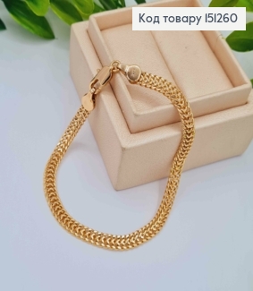 Браслет плетения ПИТОН, ширина 4,5мм, длина 19см, Xuping 18К. 151260 фото