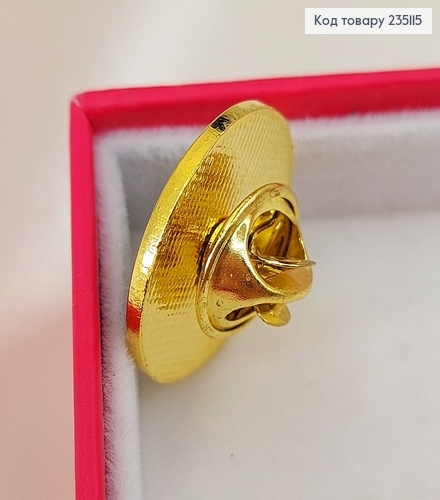 Брошь металл золотая Символ Украины Герб 2 см 235115 фото 2