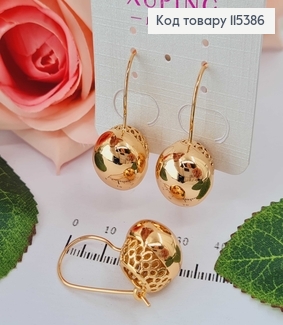 Серьги, Ажурные шары, 3,5*1,5см  франц.зам. Xuping 18K 115386 фото