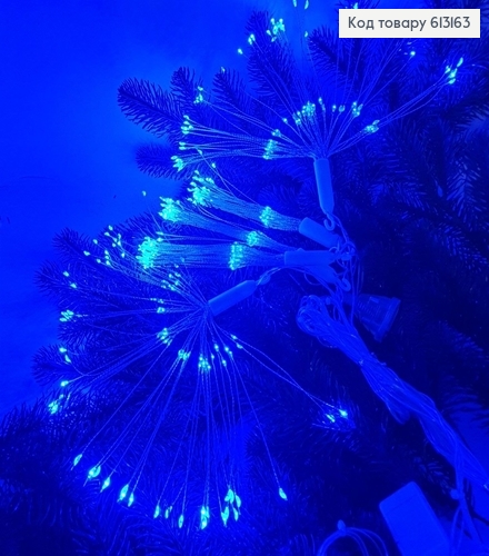 ¶Гирлянда шторка пучок 5 шт белая проволока 4*0,53 м 500 LED синяя(с удлинителем) 613163 фото 1