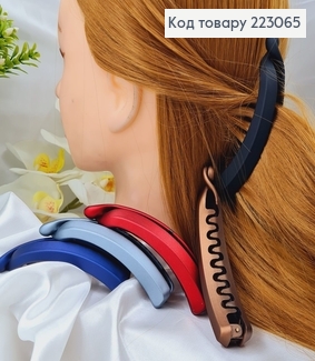 Заколка банан матовый 10см ГРАНЕНЫЙ  в асорт. 223065 фото