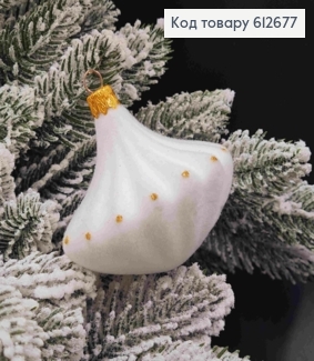 Фігурка  оксамитова "ДЗИГА" , БІЛА, розмір 7*8см,новорічна прикраса пластикова, Україна 612677 фото